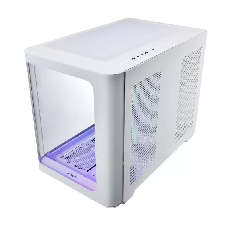 FSP S380-WA Gehäuse Mini Tower mITX, mATX Weiß ARGB