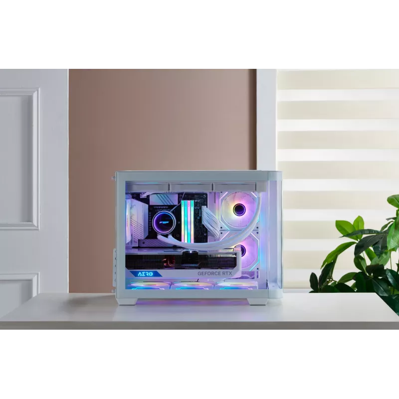 FSP S380-WA Gehäuse Mini Tower mITX, mATX Weiß ARGB