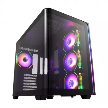 FSP M580-BA Gehäuse Midi Tower mITX, mATX Schwarz ARGB