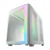 FSP M580-WA Gehäuse Midi Tower mITX, mATX Weiß ARGB, Midi Tower, PC, Weiß, ATX, micro ATX, Mini-ITX, Glas, SPCC, Gaming