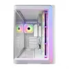 FSP M580-WA Gehäuse Midi Tower mITX, mATX Weiß ARGB, Midi Tower, PC, Weiß, ATX, micro ATX, Mini-ITX, Glas, SPCC, Gaming