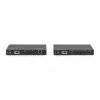 DIGITUS HDBaseT KVM Extender Set. 150m 4K/60Hz. USB 2.0. PoC. IR. Schwarz