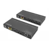 DIGITUS HDBaseT KVM Extender Set. 150m 4K/60Hz. USB 2.0. PoC. IR. Schwarz