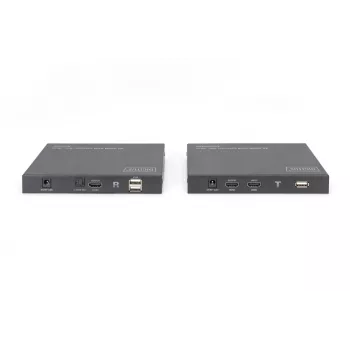 DIGITUS HDMI 2.0 HDMI KVM Extender Set – 70 m, USB 1.1, Touchpanel-Unterstützung
