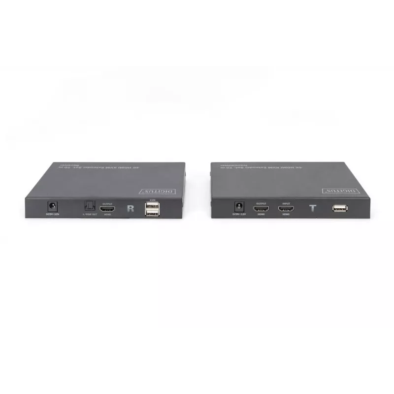 DIGITUS HDMI 2.0 HDMI KVM Extender Set – 70 m, USB 1.1, Touchpanel-Unterstützung