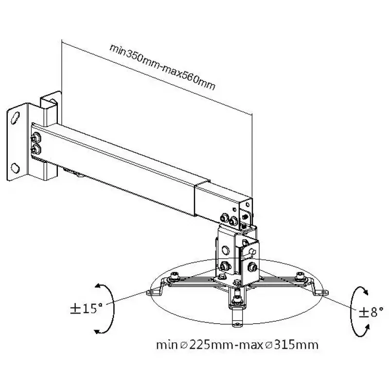 Projektor-Decken-Wandhalterung Equip 650703
