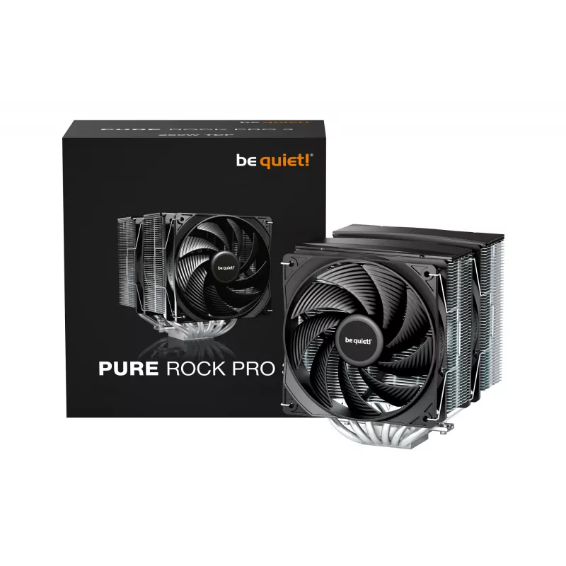 be quiet! Pure Rock Pro 3 Prozessorluftkühler 12 cm Silber 1 Stück