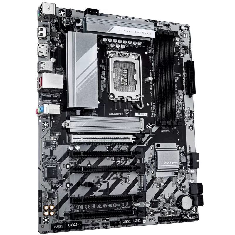 GIGABYTE B860 DS3H Mainboard – Unterstützt Intel Core Ultra CPUs, 8+1+2+2 Phasen VRM, bis zu 9066 MHz DDR5, 1x PCIe 5.0 + 1x PCIe 4.0 M.2, 2,5 GbE LAN, USB 3.2 Gen 2x2