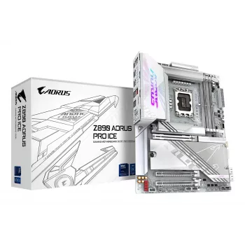 Motherboard GIGABYTE Z890 AORUS PRO ICE — Intel Z890, LGA 1851, ATX, DDR5, 4x DIMM, 4x M.2, 2.5Gb LAN, Wi‑Fi