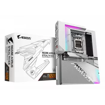 Motherboard GIGABYTE B650E AORUS STEALTH ICE, AMD B650E, Sockel AM5, ATX