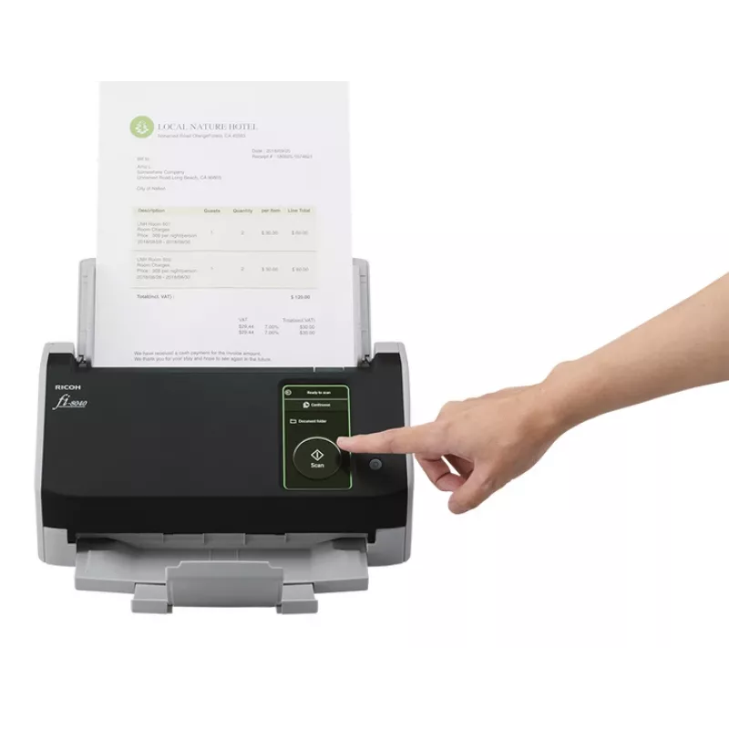 Ricoh fi-8040 ADF + manueller Einzugscanner 600 x 600 DPI A4 Schwarz, Grau