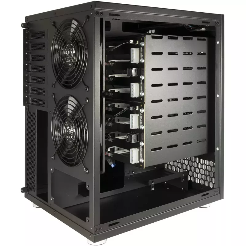 HDD-Gehäuse Inter-Tech NAS-8 2,5/3,5 Zoll Schwarz
