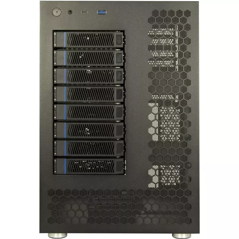 HDD-Gehäuse Inter-Tech NAS-8 2,5/3,5 Zoll Schwarz