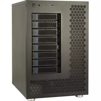 HDD-Gehäuse Inter-Tech NAS-8 2,5/3,5 Zoll Schwarz