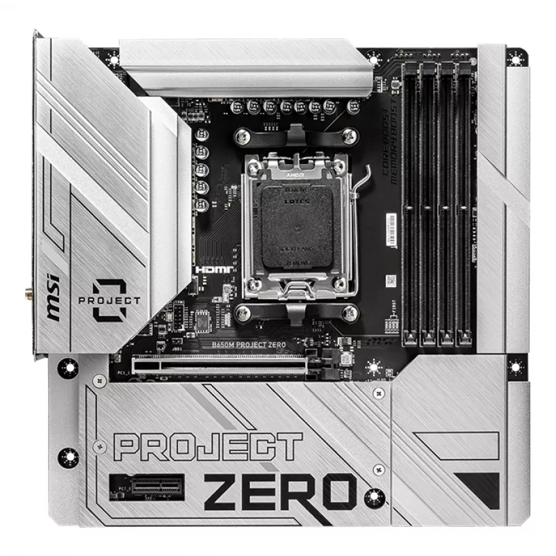 MSI B650M PROJECT ZERO Motherboard AMD B650 Sockel AM5 micro ATX
