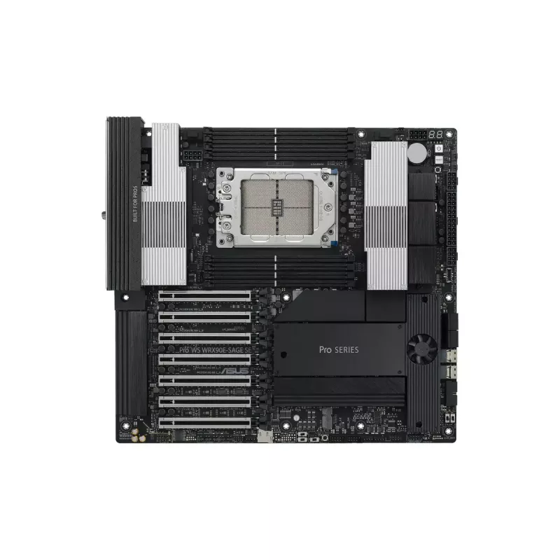 Motherboard ASUS PRO WS WRX90E-SAGE SE, AMD WRX90 Chipsatz, Sockel sTR5, EEB, 8x DDR5 DIMM, 7x PCIe x16 GEN5, 4x M.2, 2x USB4 GEN3X2