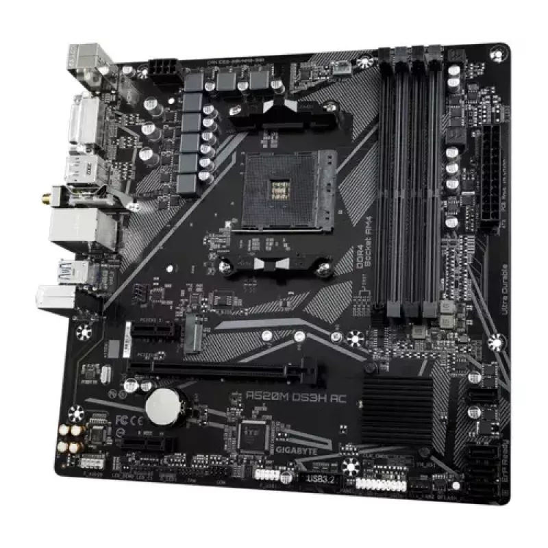Motherboard GIGABYTE A520M DS3H AC, A520, AM4, Micro ATX