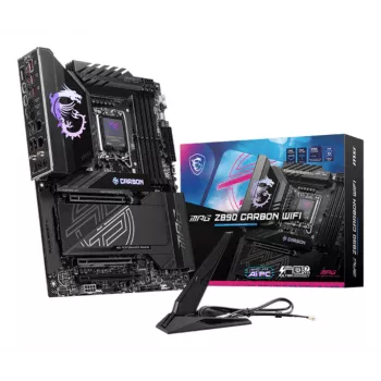 Motherboard MSI MPG Z890 CARBON WIFI ATX — Intel LGA1851, Z890, DDR5, 4x DIMM, 5x M.2, Wi‑Fi 7, 2,5Gb LAN