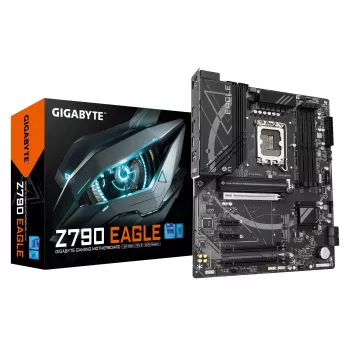 GIGABYTE Z790 EAGLE Mainboard - Unterstützt Intel Core CPUs der 14. Generation, 12+1+1 Phasen VRM, bis zu 7600 MHz DDR5 (OC), 3x PCIe 4.0 M.2, 2,5 GbE LAN, USB 3.2 Gen 2