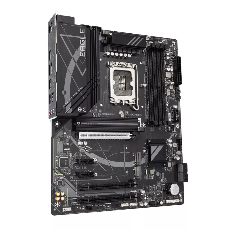GIGABYTE Z790 EAGLE Mainboard - Unterstützt Intel Core CPUs der 14. Generation, 12+1+1 Phasen VRM, bis zu 7600 MHz DDR5 (OC), 3x PCIe 4.0 M.2, 2,5 GbE LAN, USB 3.2 Gen 2