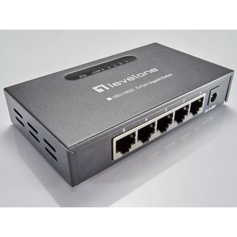 LevelOne GEU-0523 Netzwerk-Switch Unmanaged Gigabit Ethernet (10/100/1000) Schwarz