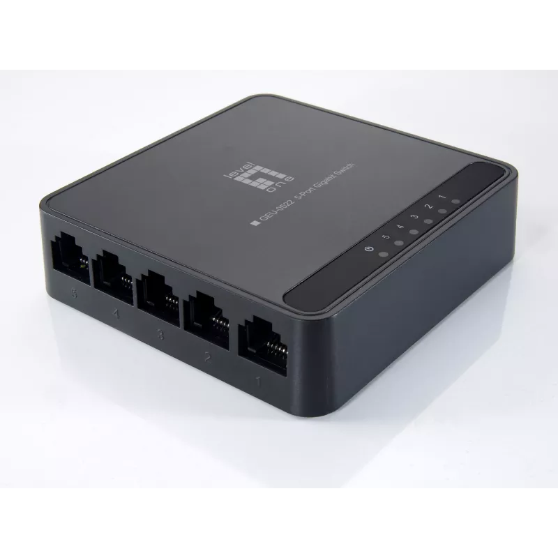 LevelOne 5-Port Gigabit Switch, Gigabit Ethernet (10/100/1000), Vollduplex
