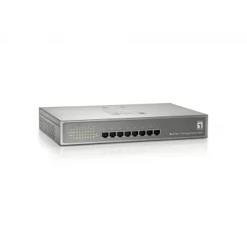 LevelOne 8-Port Gigabit PoE Switch, 802.3at/af PoE, 123,2 W