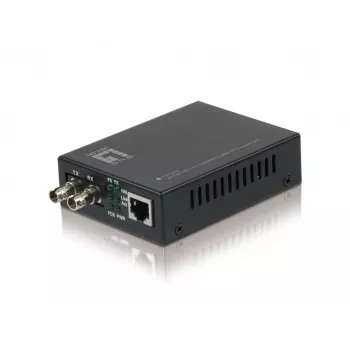 LevelOne RJ45-auf-ST-Fast-Ethernet-Medienkonverter, Multimode-Faser, 2 km