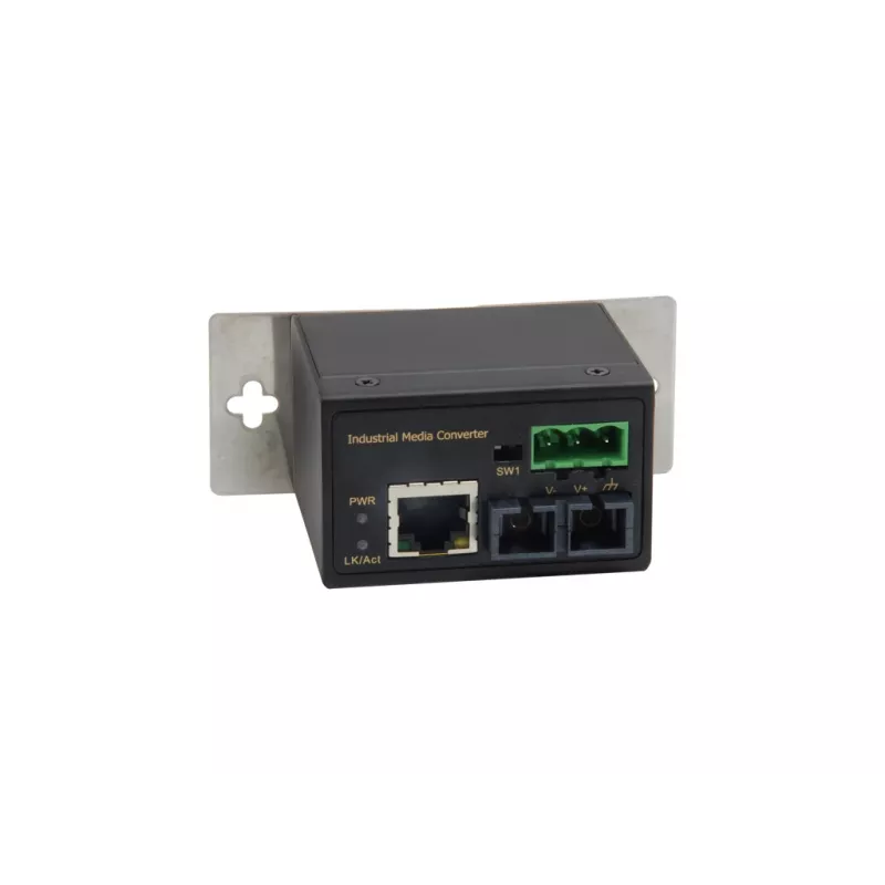 LevelOne RJ45 auf SC Fast Ethernet Industrie Medienkonverter, Multimode-Faser, 2 km, -40 °C bis 75 °C