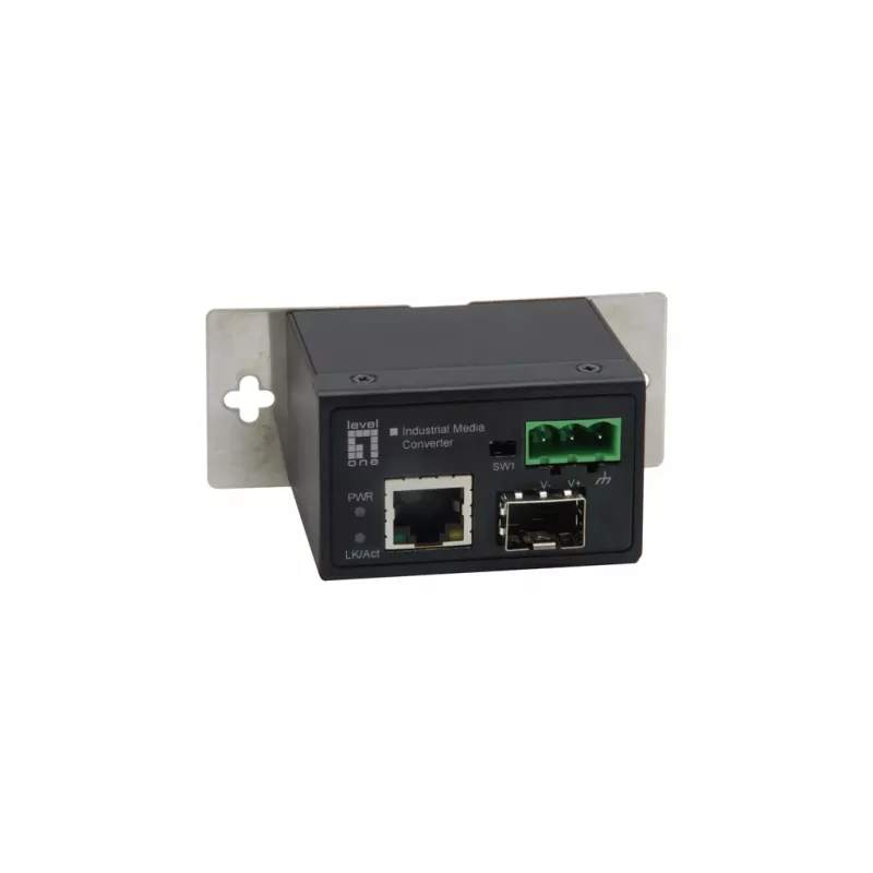 LevelOne RJ45 auf SFP Fast Ethernet Industrieller Medienkonverter, -40°C bis 75°C