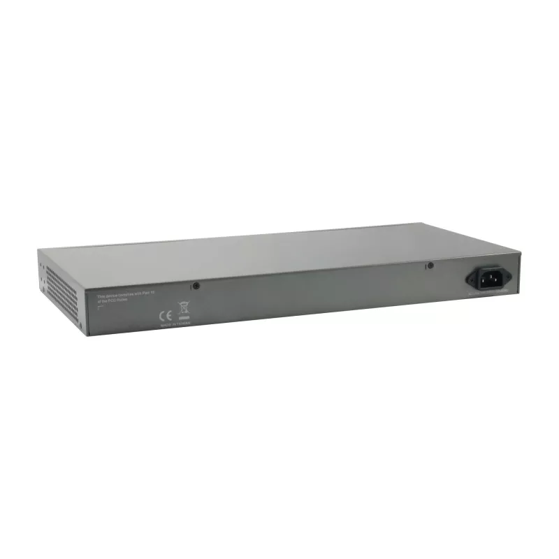 LevelOne TURING 26-Port Web Smart Gigabit PoE Switch, 24 PoE-Ausgänge, 2 x SFP/RJ45 Combo, 185W, 802.3at/af PoE