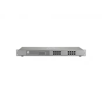 LevelOne 16-Port Fast Ethernet PoE Switch, 802.3at/af PoE, 120W