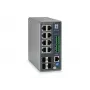 LevelOne TURING 12-Port L3 Lite Managed Gigabit Industrial Switch, 8 PoE-Ausgänge, 240 W, 802.3at/af PoE, 4 x SFP, -40 °C bis 75 °C