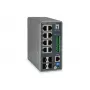 LevelOne TURING 12-Port L3 Lite Managed Gigabit Industrial Switch, 4 x SFP, DIN-Schiene, -40°C bis 75°C