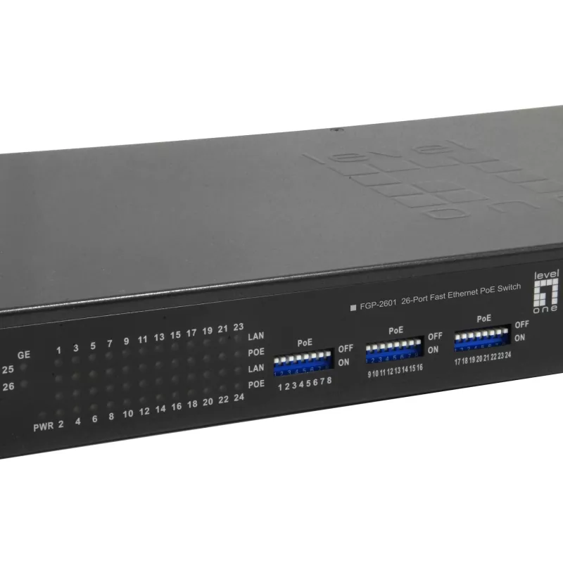 Unmanaged Switch LevelOne FGP-2601W150 26-Port Fast Ethernet PoE