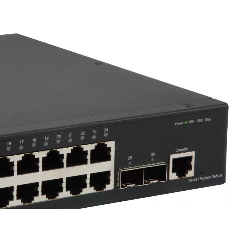 LevelOne KILBY 26-Port L2 Managed Gigabit Switch, 2 x 10GbE SFP+