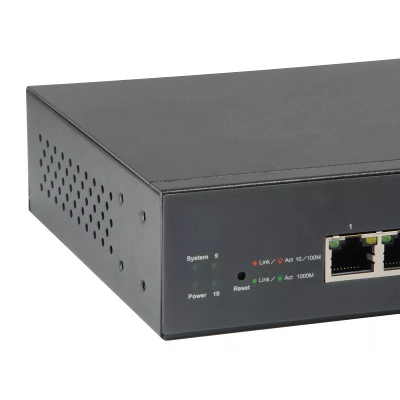 LevelOne 10-Port Web Smart Gigabit PoE Switch, 8 PoE-Ausgänge, 2 x Gigabit SFP, 70W