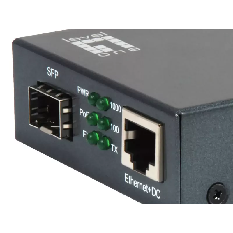 LevelOne RJ45 auf SFP Gigabit Medienkonverter, PoE PSE