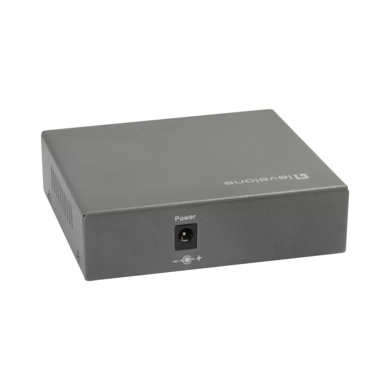 LevelOne 5-Port Gigabit PoE Switch, 802.3at/af PoE, 4 PoE-Ausgänge, 60W