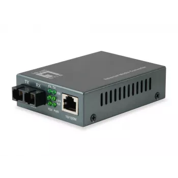 LevelOne RJ45 auf SC Fast Ethernet Medienkonverter, Multimode-Faser, 1310nm, 2km
