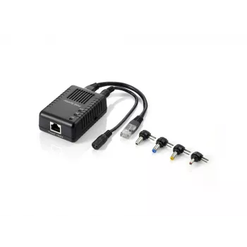LevelOne Fast Ethernet PoE-Splitter, 802.3af PoE, 5-12V DC-Ausgang