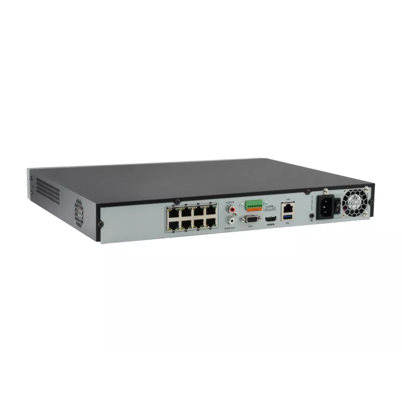 LevelOne GEMINI 8-Kanal PoE Netzwerk-Videorekorder, 8 PoE-Ausgänge, H.265