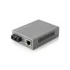 LevelOne RJ45 auf SC Managebarer Fast Ethernet Medienkonverter, Singlemode-Faser, 20 km