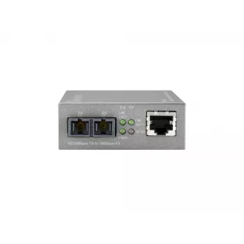 LevelOne RJ45 auf SC Managebarer Fast Ethernet Medienkonverter, Singlemode-Faser, 20 km