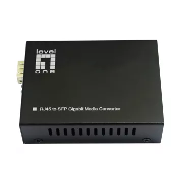 LevelOne RJ45-auf-SFP-Gigabit-Medienkonverter, 802.3bt 60W PoE PSE