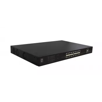 LevelOne FGP-2031 Netzwerk-Switch Unmanaged Fast Ethernet (10/100) Power over Ethernet (PoE) 1U Schwarz