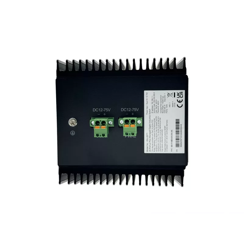 LevelOne 20-Port L2 Plus Managed Gigabit Industrial Switch, 16x 1GbE RJ45, 4x 1/2.5GbE SFP, DIN-Schiene, -40°C bis 80°C