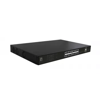 LevelOne GEP-2021 Netzwerk-Switch Unmanaged Gigabit Ethernet (10/100/1000) Power over Ethernet (PoE) 1U Schwarz