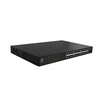 LevelOne GEP-2821 Netzwerk-Switch Unmanaged Gigabit Ethernet (10/100/1000) Power over Ethernet (PoE) 1U Schwarz