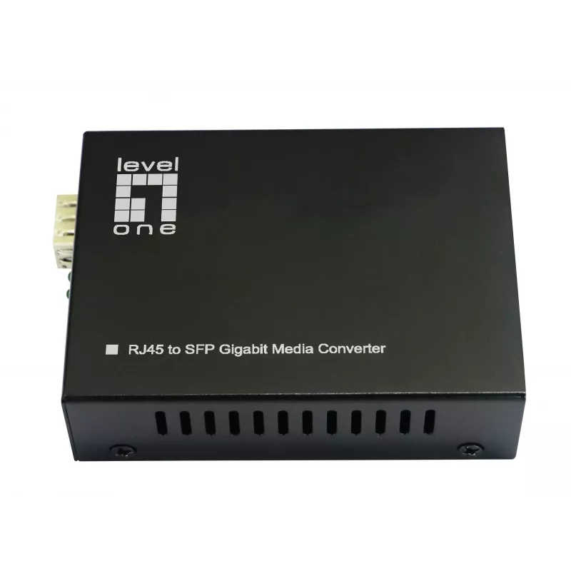LevelOne RJ45 auf SFP Gigabit Medienkonverter, 802.3bt 90W PoE PSE